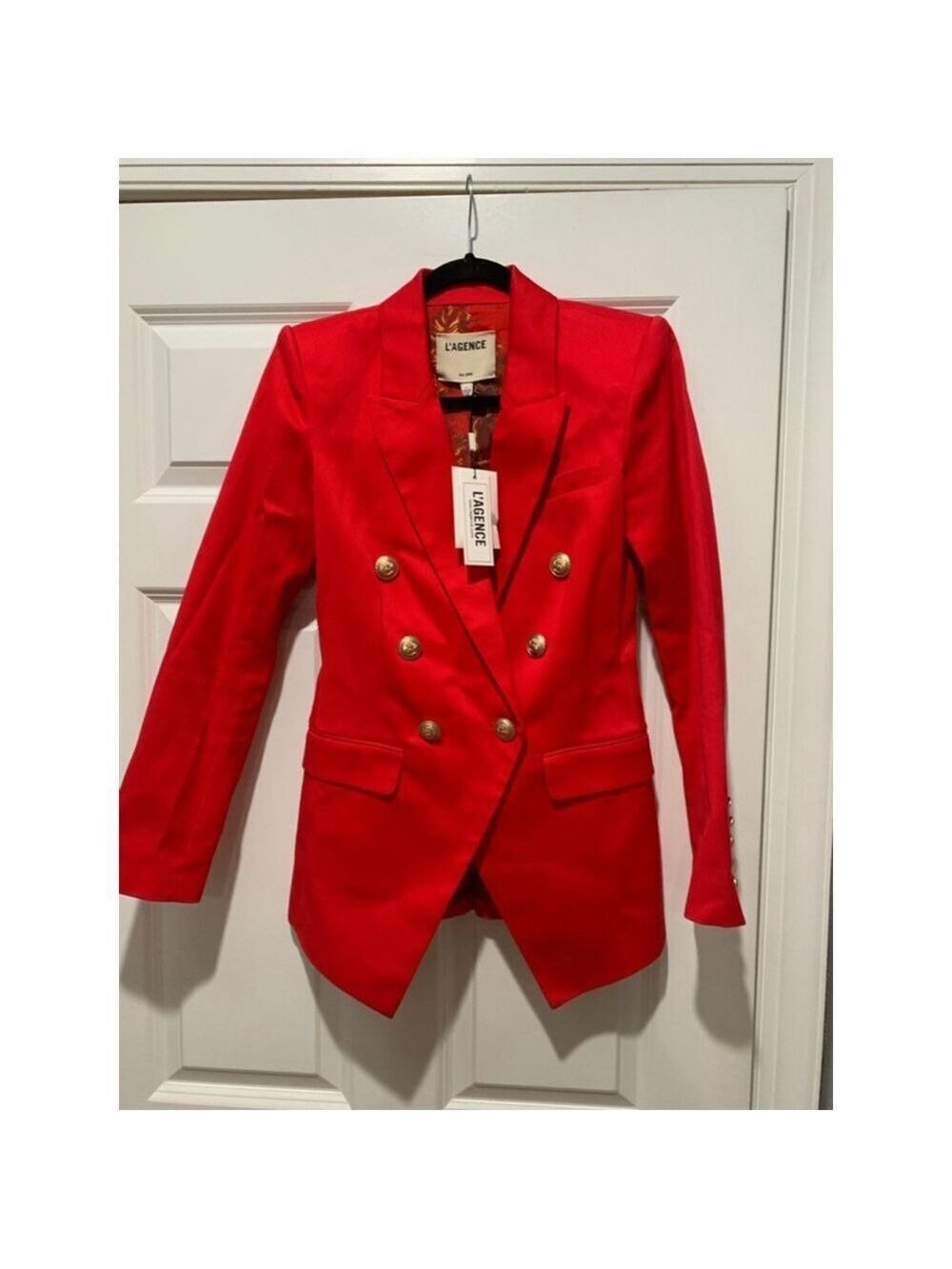 Women's L'AGENCE Blazer Size 0 Red - Picture 6 of 12